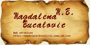 Magdalena Bucalović vizit kartica